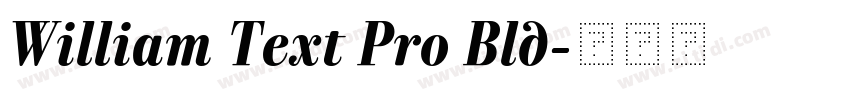 William Text Pro Bld字体转换